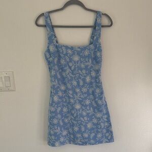 Abercrombie Blue Floral Sleeveless Dress